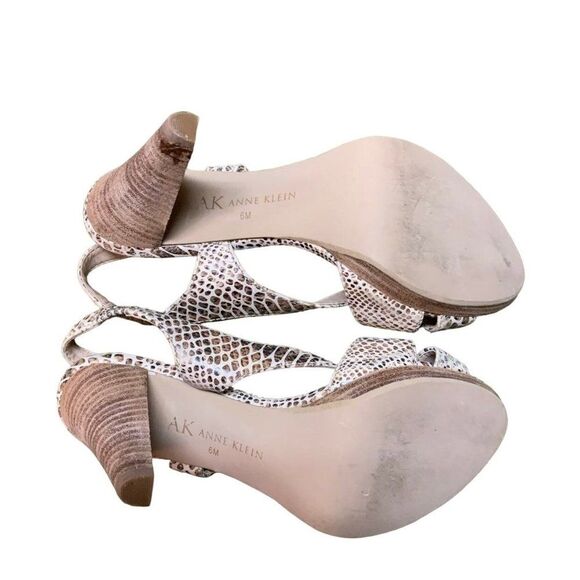 Anne Klein Snake Print Strappy Slingback Heels 6 - Picture 5 of 5
